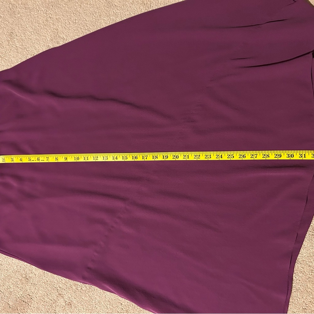 Eileen Fisher Purple Midi Asymmetrical A-Line Skirt - Picture 6 of 7